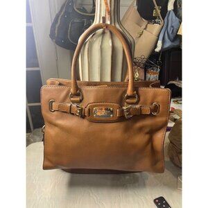 B922 - Preloved Michael Kors Hamilton Satchel – Cognac Leather – Timeless & Vers